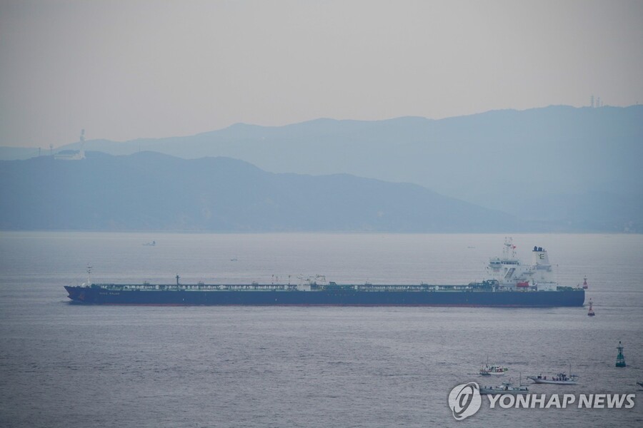 ▲ 11일(현지시간) 이란에 나포된 유조선 세인트 니콜라스호. ⓒ연합뉴스