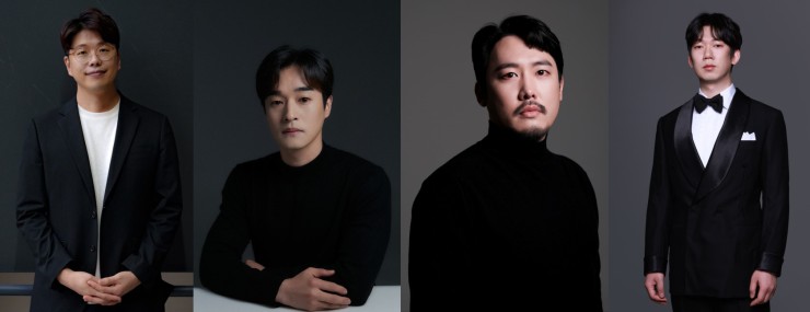 ▲ 마포문화재단 결성 프로젝트 크로스오버 그룹 '싱어즈M'(왼쪽부터 카운터테너 정민호, 뮤지컬배우 조상웅, 바리톤 김성결, 베이스 구본수).ⓒ마포문화재단