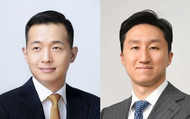 ▲ (왼쪽부터)김동관 한화 부회장과 정기선 HD현대 사장. ⓒ각사
