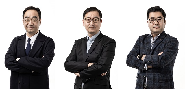 ▲ 왼쪽부터 글로벌사업본부 이승욱 이사, 패션뷰티사업본부 민경덕 이사, 옴니플러스사업본부 권민수 이사ⓒ위메프
