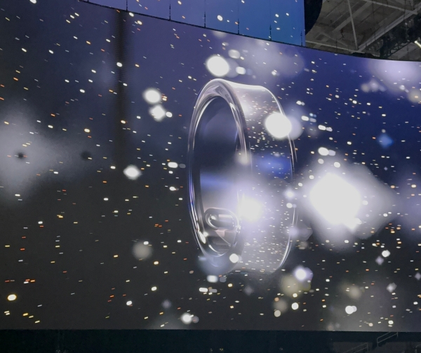 ▲ '갤럭시 언팩 2024' 행사에서 공개된 '갤럭시링' 티징 영상 이미지. ⓒ이성진 기자