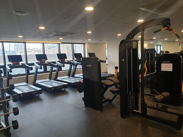 ▲ 서울 용산구 한강로 2가 '용산베르디움프렌즈' 내 휘트니스 센터.ⓒ송학주 기자