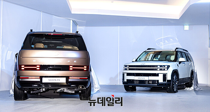 ▲ 신형 싼타페 등 신차 효과도 호실적을 견인했다. ⓒ뉴데일리DB