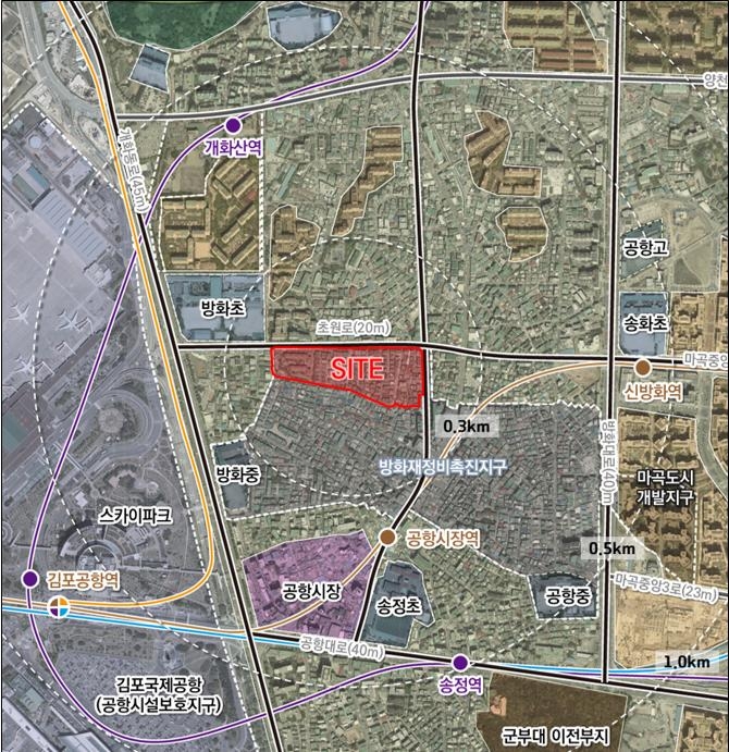 ▲ 서울 강서구 방화동 589-13번지 일대 방화2구역 위치도.ⓒ서울시