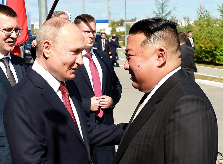 ▲ 작년 9월 블라디미르 푸틴 러시아 대통령과 김정은 북한 국무위원장 ⓒ연합뉴스