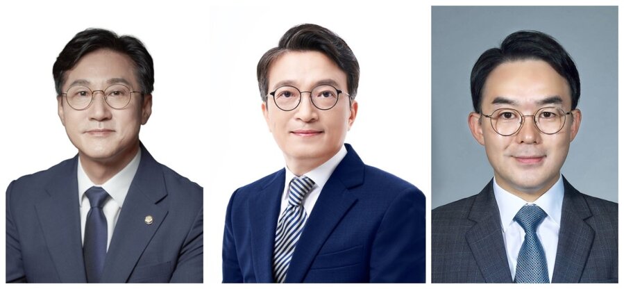 ▲ 전북 군산 선거구 민주당 예비후보들. (좌측) 신영대·김의겸·채이배.ⓒ선관위