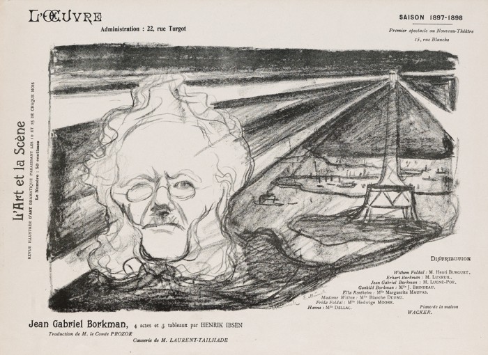 ▲ 뭉크의 연극 '욘' 포스터(1897) .ⓒThe Ibsen Archive, University of Oslo