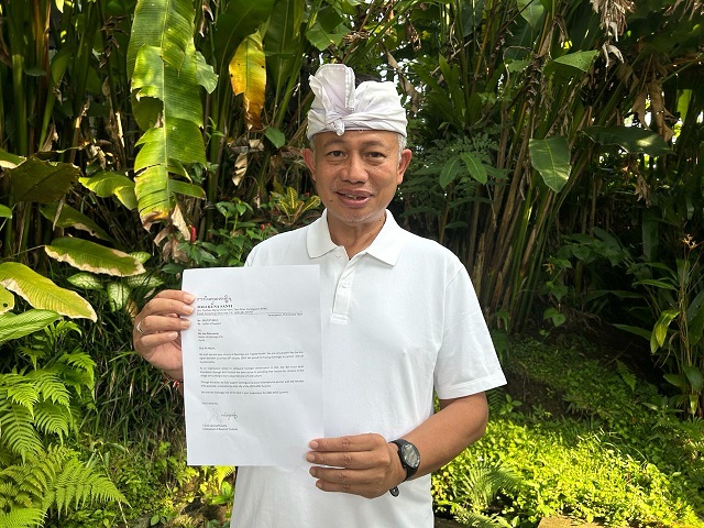 ▲ 인도네시아 발리 쿠나 산티 재단에서 APEC 정상회의 경주 유치를 지지하는 공식 서한을 보내왔다.ⓒ경주시