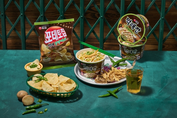▲ 먹태깡큰사발면, 포테토칩 먹태청양마요맛ⓒ농심