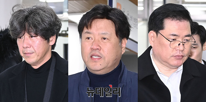 ▲ 남욱 변호사(왼쪽부터), 김용 전 민주연구원 부원장, 유동규 성남도시개발공사 기획본부장