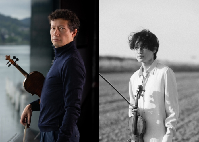 ▲ 바이올리니스트 다니엘 도즈와 양인모.ⓒ롯데문화재단