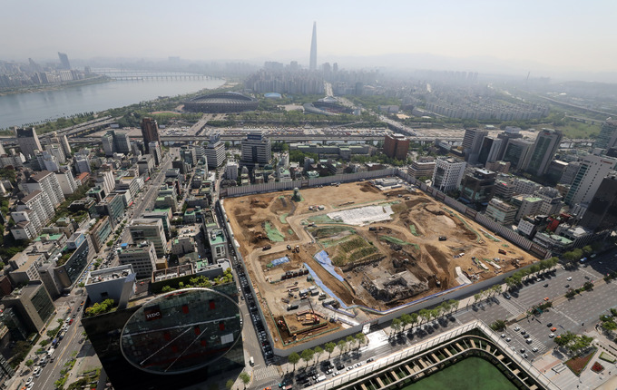 ▲ 현대차그룹 GBC 부지 조성 모습.ⓒ뉴시스