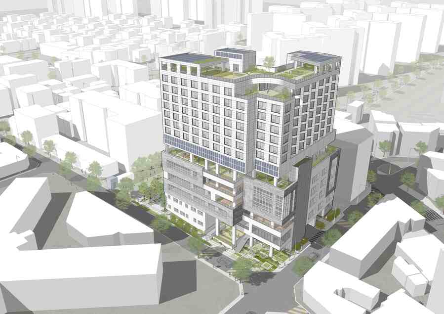 ▲ 서울시 강동구 명일1동 주민센터 공공주택 복합시설 조감도. ⓒ서울시 제공