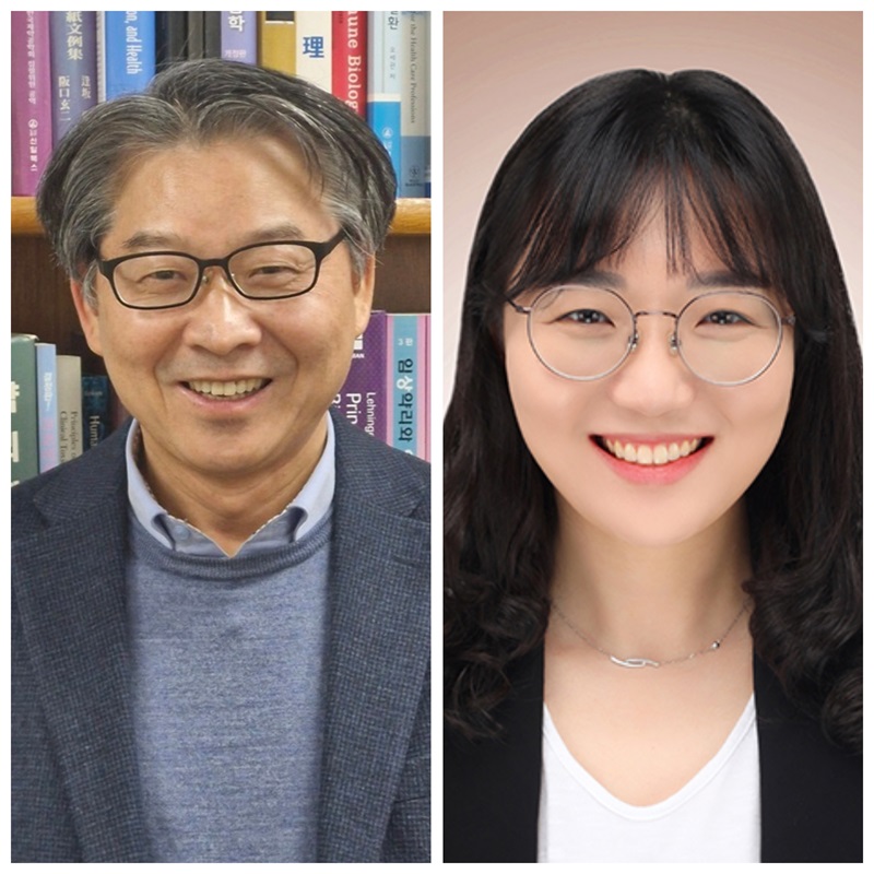 ▲ 충북대학교 2월 ‘이달의 연구자'’로 선정된 약학과 홍진태 교수(좌)와 소재공학과 김한슬 교수.ⓒ충북대학교