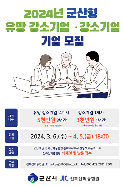 ▲ 군산형 유망 강소기업과 강소기업 모집 포스터.ⓒ군산시