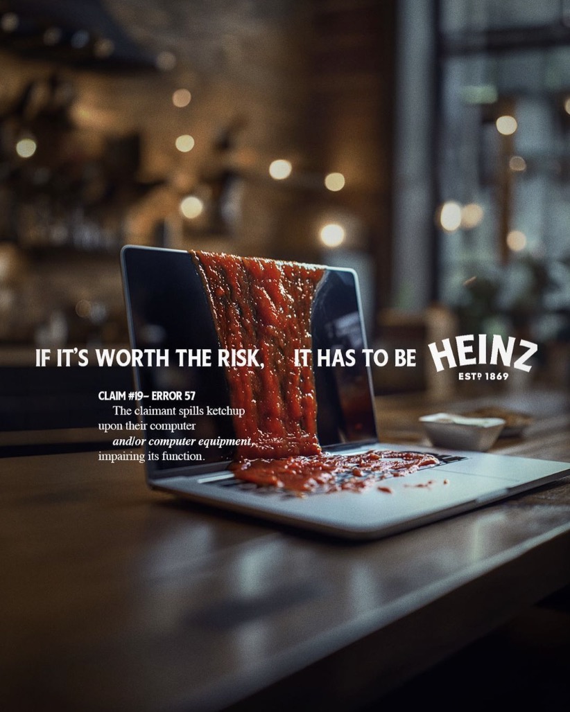 ▲ 하인즈의 '케첩 보험' 캠페인. ©Heinz