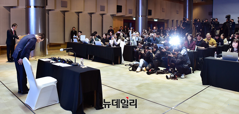 ▲ 21일 열린 기자간담회 모습. ⓒ뉴데일리DB