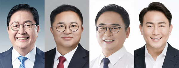 ▲ 왼쪽부터 장종태, 조수연, 안필용, 유지곤 후보.ⓒ중앙선거관리위원회