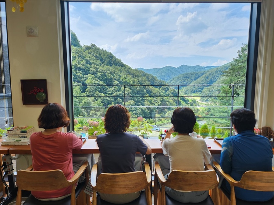 ▲ 충북 증평군 좌구산휴양랜드에서 바라본 전경.ⓒ증평군