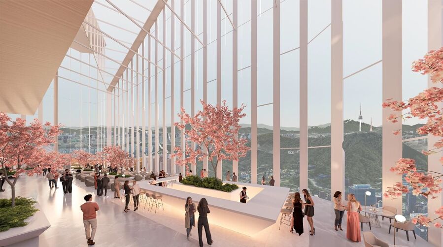 ▲ 세운재정비촉진지구 3-8,9,10구역 도시정비형 재개발사업 스카이라운지 투시도. ⓒ서울시 제공