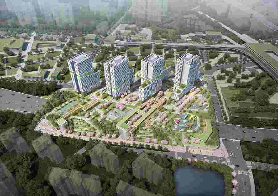 ▲ 신내4 공공주택지구 북측조감도. ⓒ서울시 제공