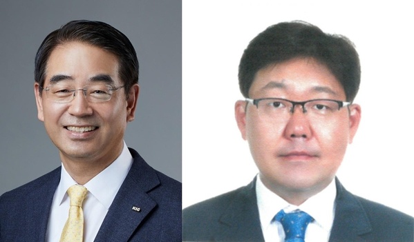 ▲ 최희남 종근당홀딩스 대표이사(왼쪽)와 박완갑 종근당바이오 대표이사.ⓒ각사