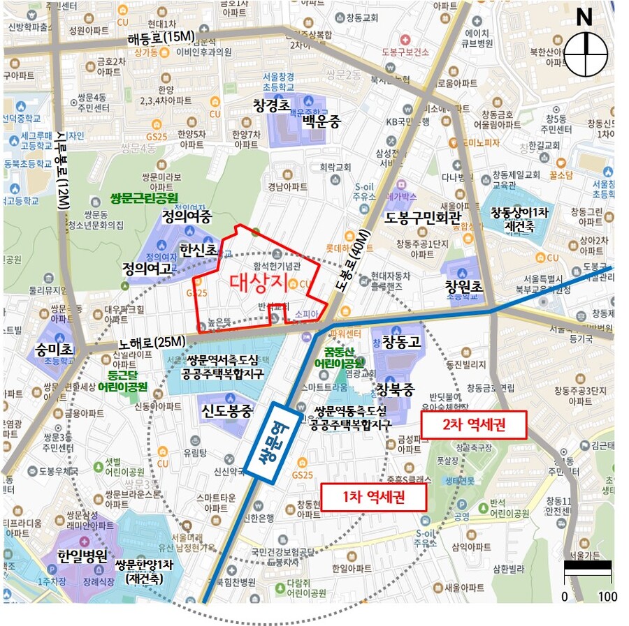 ▲ 신속통합기획 후보지로 선정된 도봉구 쌍문동 81 일대. ⓒ서울시 제공