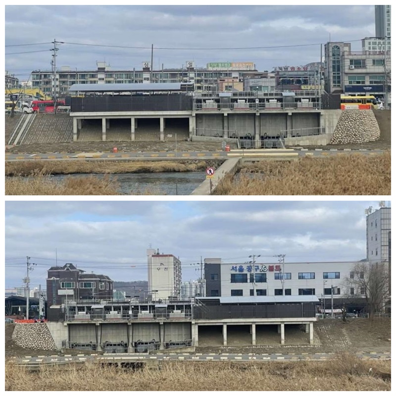 ▲ 내덕분구 내 우수관로 빗물펌프장 전경.ⓒ청주시