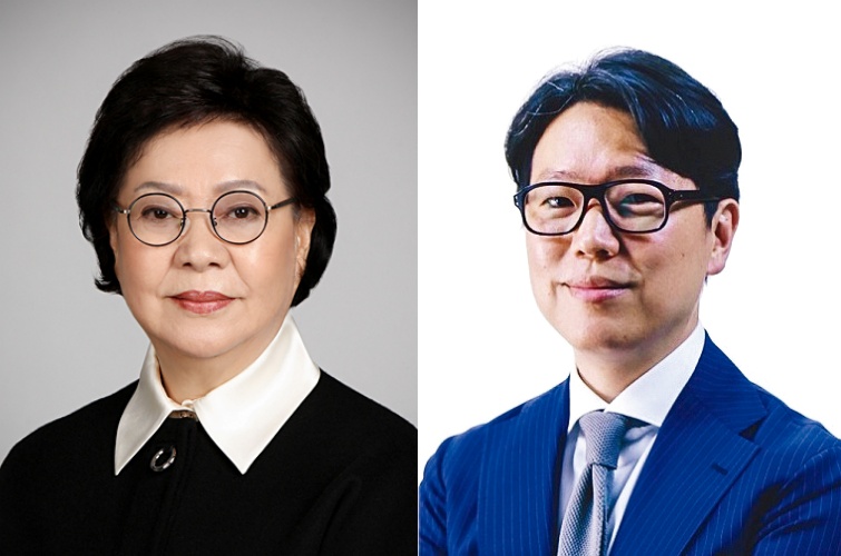▲ 송영숙 한미사이언스 대표이사 회장(왼쪽)과 임종훈 한미정밀화학 사장.ⓒ한미약품그룹