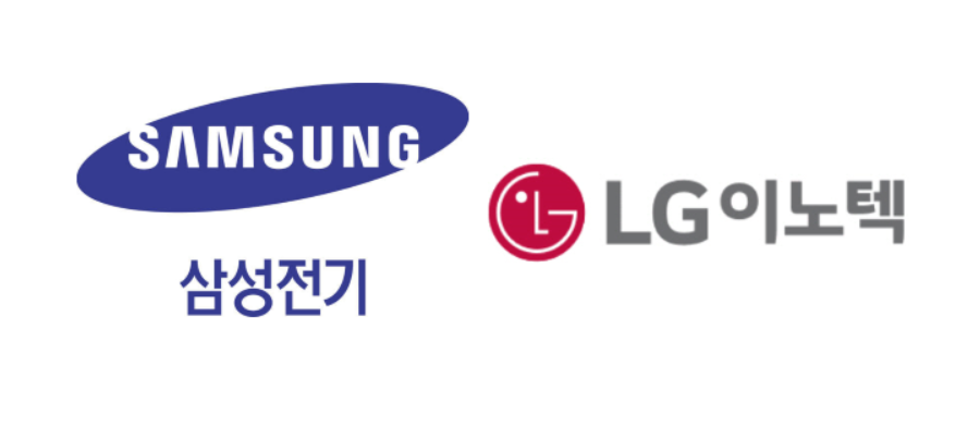 ▲ 삼성전기(좌), LG이노텍(우). ⓒ각사