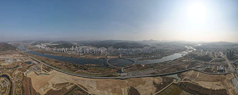 ▲ 행복도시 3생활권 파노라마 촬영 영상.ⓒ행복청