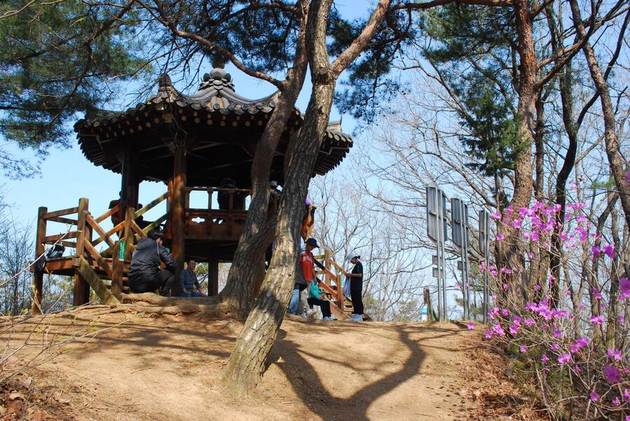 ▲ 태조산 정상의 팔각정.ⓒ진경수 山 애호가