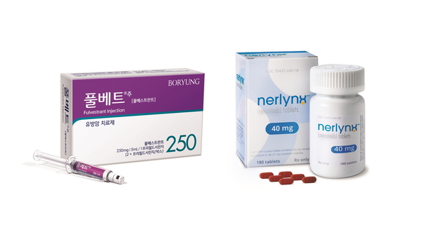 ▲ 보령의 '풀베트주'(왼쪽)와 빅씽크테라퓨틱스의 '너링스정'ⓒ각사