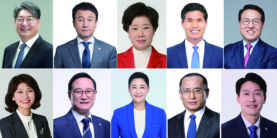 ▲ 시계방향으로 이춘석,한병도,조배숙,이원택,정운천,한민수,위성락,김재원,홍영표,강경숙.ⓒ중앙선거관리위원회