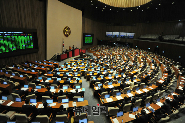 ▲ 국회 본회의장 전경. ⓒ뉴데일리DB
