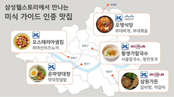 ▲ 삼성웰스토리에서 만나는 미식 가이드 인증 맛집(서울)ⓒ삼성웰스토리