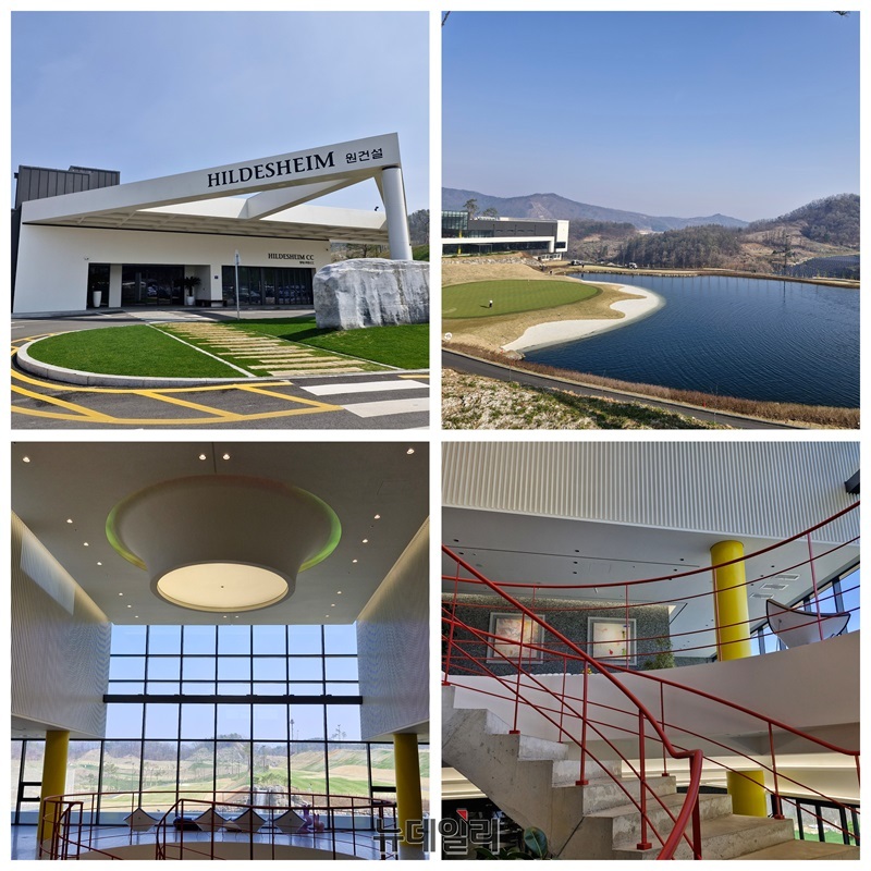 ▲ 클럽하우스 로비에 들어서면 시야에 암벽에서 떨어지는 시원한 폭포가 들어온다. 실내 인테리어는 '모던.심플하다'는 평을 듣는다.ⓒ양승갑 기자