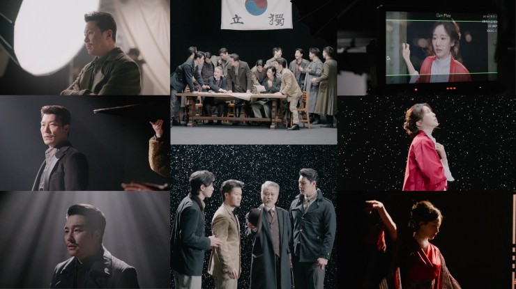 ▲ 뮤지컬 '영웅' 15주년 기념 공연 트레일러 제작과정 영상 캡처.ⓒ에이콤