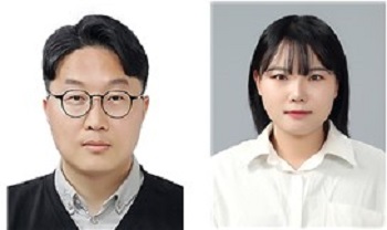 ▲ 신소재공학과 김정현 교수(왼쪽)와 대학원 응용소재공학과 임지민 석사졸업생.ⓒ한밭대