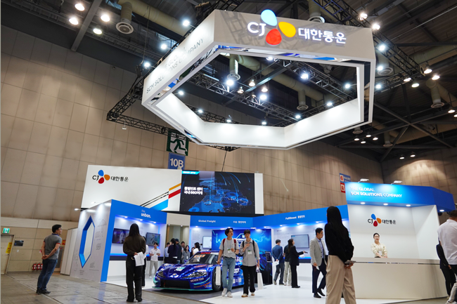 ▲ CJ대한통운 2024 국제물류산업대전 부스 전경. ⓒCJ대한통운