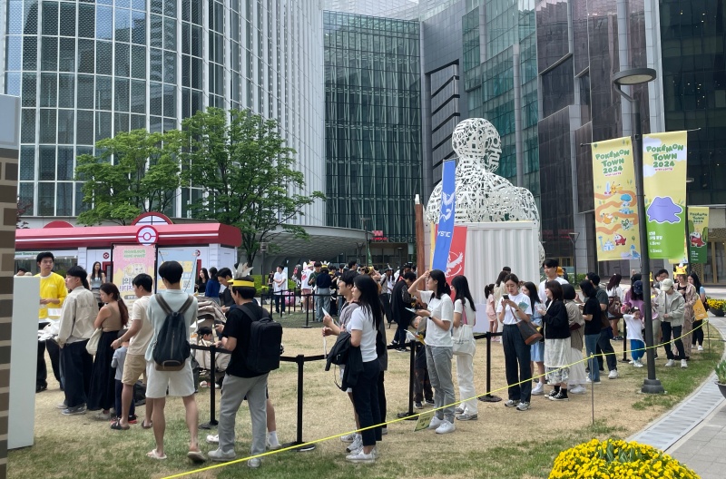 ▲ 야외 아레나 광장에 마련된 포켓몬 광장. ⓒ뉴데일리