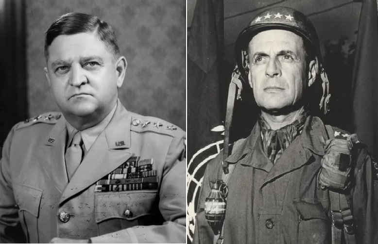 ▲ 교통사고로 전사한 워커 8군사령관(왼쪽)과 후임 리지웨이 장군.