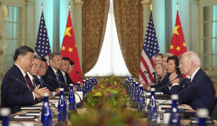 ▲ 조 바이든 미국 대통령과 시진핑 중국 국가주석이 지난해 11월 15일 미 캘리포니아주 샌프란시스코 인근 우드사이드의 파이롤리 에스테이트에서 정상회담을 하고 있다. ⓒ뉴시스