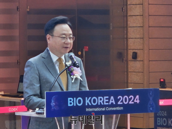 ▲ 조규홍 보건복지부 장관이 바이오2024 개막식에서 축사를 하고 있다.ⓒ최영찬 기자