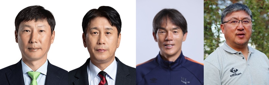 ▲ 김상식 베트남 축구 국가대표팀 감독, 박태하 포항스틸러스 감독, 이영진 창원FC 감독, 이태홍 대구대 축구부 감독.ⓒ대구대