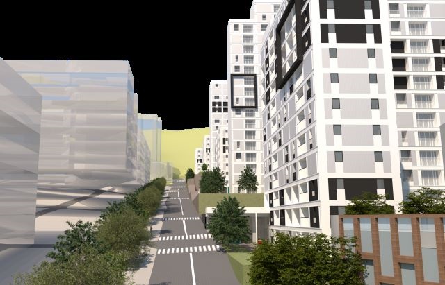 ▲ 단차 이용 커뮤니티시설 도입. ⓒ서울시 제공.