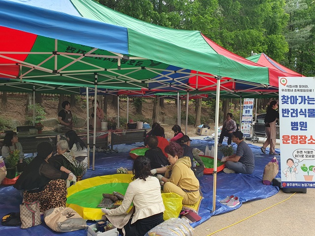 ▲ 광주광역시농업기술센터는 전문가가 찾아가 아픈 반려식물을 진단·치료하고 관리요령을 알려주는 ‘반려식물병원’을 운영한다.ⓒ광주광역시 제공