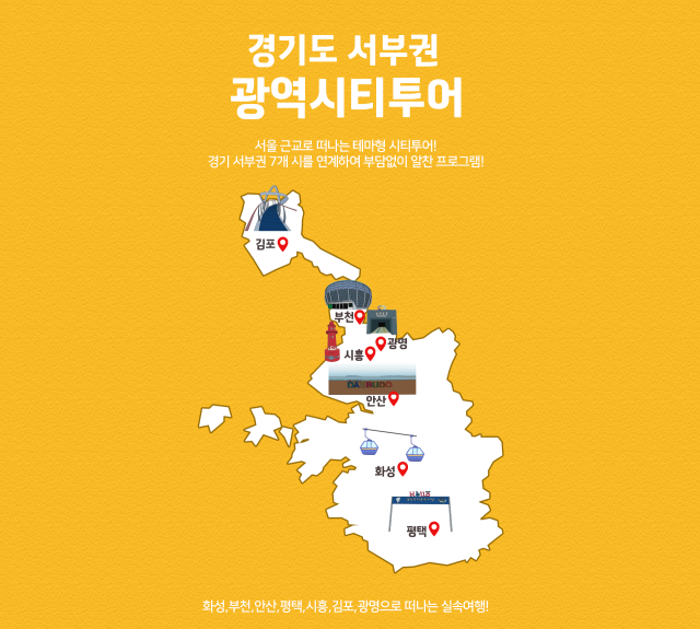 ▲ 경기 서부권 7개시 광역시티투어버스 포스터. ⓒ경기관광공사 제공