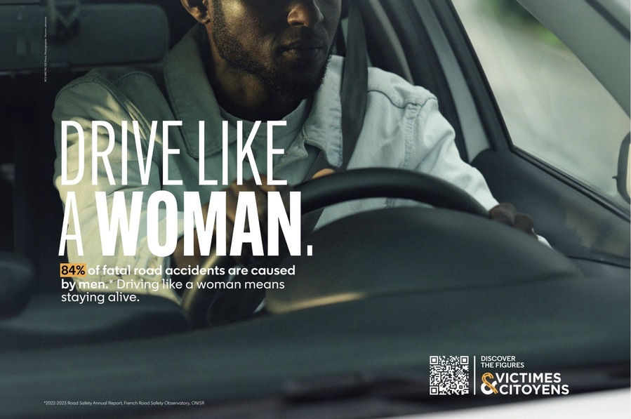 ▲ 안전운전 캠페인 'Drive Like a Woman'. ©Victimes & Citoyens