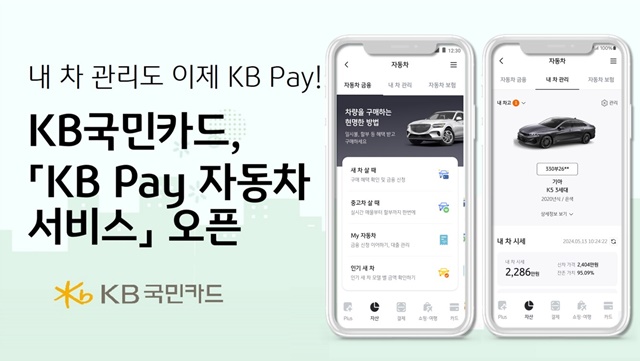▲ KB국민카드가 자동차 구매 관련 금융상품 및 토탈케어서비스를 제공하는 'KB Pay 자동차 서비스'를 오픈했다. ⓒKB국민카드